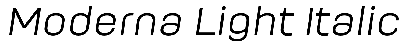 Moderna Light Italic